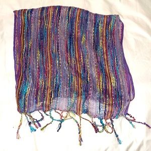 Multicolor knit scarf